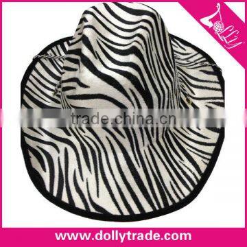 Stripe Party Favors Western Zebra Felt Cowboy Hats