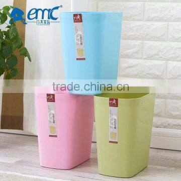 Square plastic dustbin, plastic wastebin, trash can