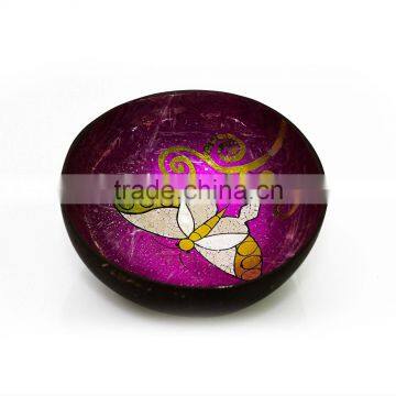 Cheap price handmade Vietnam lacquer coconut bowl from natural coconut shell bowl