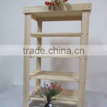 Foldable Modern Step Style Wood Decorative Flower Display Shelf photo-3