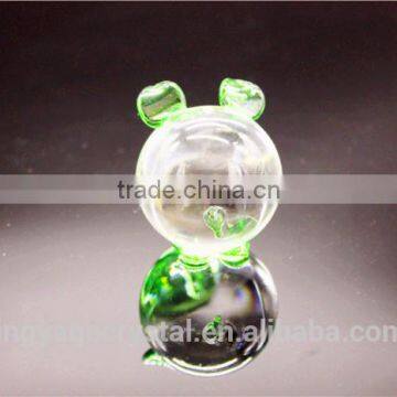 French Hot Promotional Glass Pig Sculpture/handicraft for Children photo-5