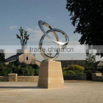 Art Deco Garden Statues Polished Metal Craft Stainless Steel Outdoor Sculpture photo-4