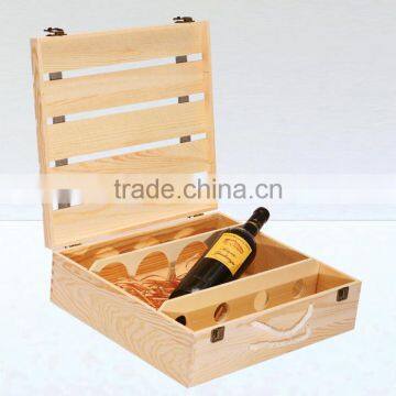 2016 Customized Handmade 4 Bottle Wooden Wine Gift Box photo-2