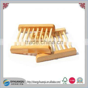 Natural and handmade wooden soap dish holder box