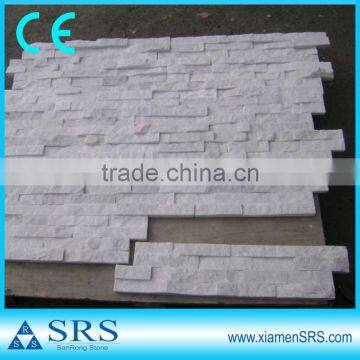 White Z shape stone wall covering