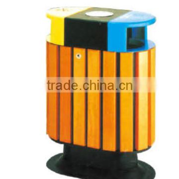 (HD-18001) Double bin public outdoor trash can