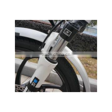 20 Inch CE Electric Bicycle Aluminum Alloy Suspension Fork Folding Electric Bike With One-piece Aluminum Alloy Wheel photo-5