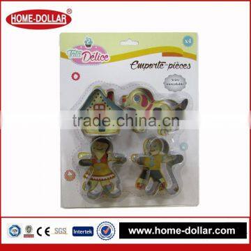 4pc character , car and animal shape cookie cutter