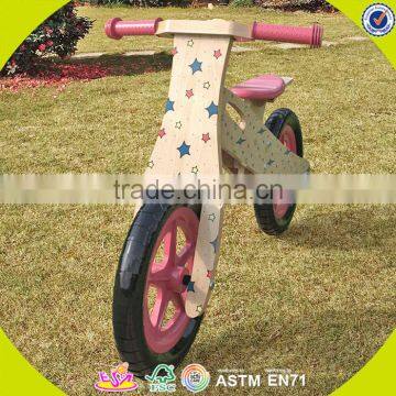 2017 Wholesale Lovely Wooden Balance Bikes for Kids Cartoon Wooden Bicycles for Kids W16C177 photo-3