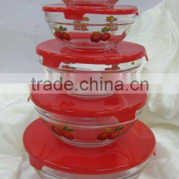 GH049 5pcs Glass Bowl Set With Deco photo-6