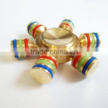 Hot Sale Hexagonal Hand Spinner Brass Fidget Toy Metal EDC Finger Spinner Stress Luminous photo-3