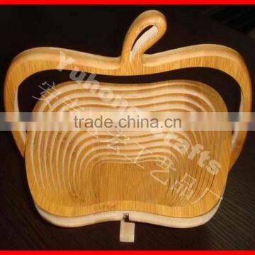 Apple Shape Bamboo Fruits Basket photo-3