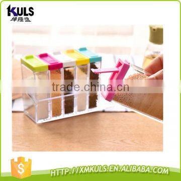 Creative Transparent Plastic Condiment Box Kitchen Storage Box photo-3