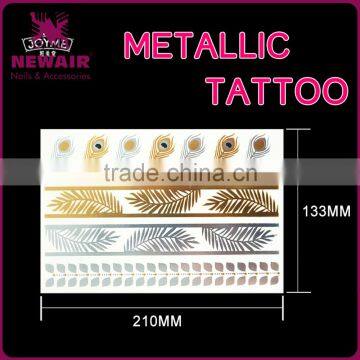 Metallic Gold Choker Temporary Tattoo Body Art Arm Flash Tattoo Stickers photo-2