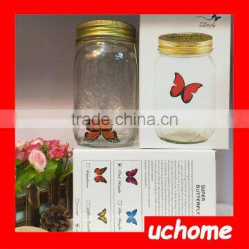 UCHOME Modern Glass Bright Butterfly Lamp Romantic Nightlight FOR Home Decoration Jar/Tank Butterfly Bottle Novelty Lighting