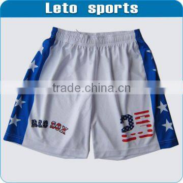 cheap custom printed basketball shorts/usa lacrosse shorts