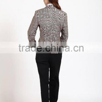 2PCS Fashion Grid Suits for Women / Ladies Suits Jaket& Pants photo-4