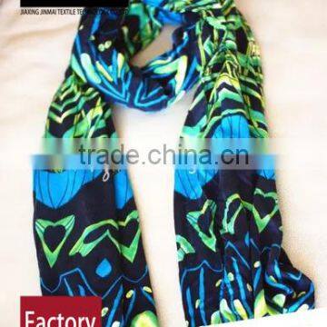 Custom 2017 Classic Digital Printed Silk Scarf for Ladies in Autumn and Winter photo-2