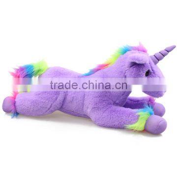 Custom New Design Hot Selling Plush Kids Wholesale Purple White Pink Unicorn Stuffed Animal photo-3