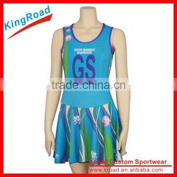 Pro Team Custom Netball Jersey Custom Sublimation Basketball Jersey Netball Dresses photo-4