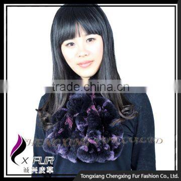 CX-S-48Y Factory Direct Sale Stock Rex Rabbit Fur Fashion Lady Scarf photo-4
