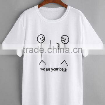 2017 new design high quality promotional cheap Hot sale fashion wholesale kids white short sleeve organic cotton t-shirt