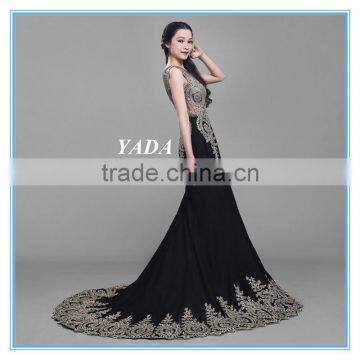 Elegant Lace Beaded Embroidery Mermaid Long Evening Dress photo-2