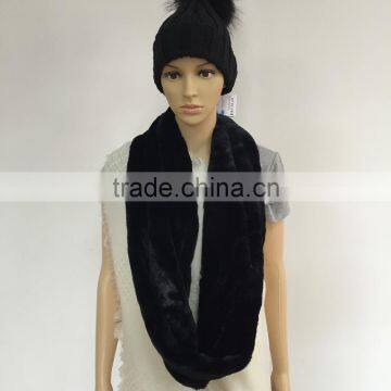 PV Velvet Fabric Infinity Scarf photo-2