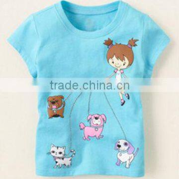 fashion new arrival girls Jumping beans cotton short sleeve t shirts kids t-shirts for 0-5years