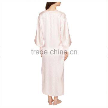 OEM Service Women Sleepwear V Neck Silk Nightgown photo-5