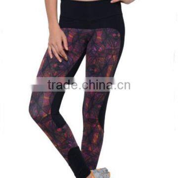 2017 Hot High Quality Wholesale Yoga Pants Women Colorful Sublimation Print Tight Sport