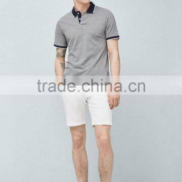 Fashion Young Men Ringer Polo Tee Color Combination Polo Shirt photo-5