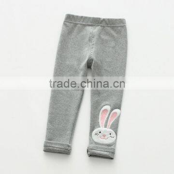 S32840W Spring & Autumn Casual Girls Pants Baby Kids Appliqued Trousers Cotton Girls Leggings Trousers photo-3