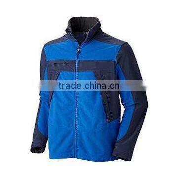 Casual Windproof Bonded softshell men jacket with zipper