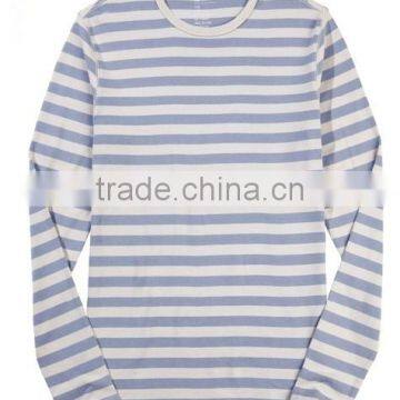 Men's Long Sleeve Round Collar Stripe Fashion R0025 photo-3