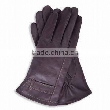 Leather Fashion Gloves Women photo-2
