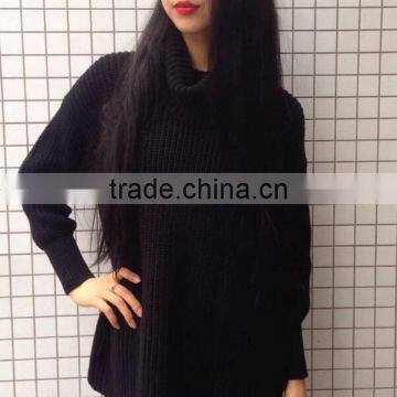 Runwaylover New Fashion 2017 Ladies Turtleneck Loose Knitted Sweaters photo-6