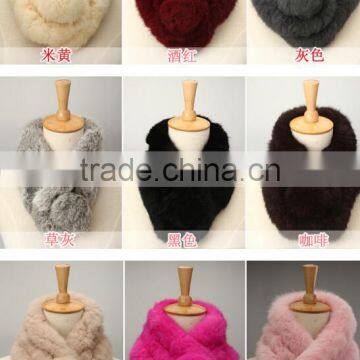 100% real rabbit fur scarf 9 colors