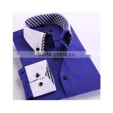 Latest Shirt Designs for Men 2016 Customise Solid Color Men's Dress Fashionable Long Sleeve Uniform t Shirt photo-6