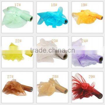 28CM * 25MTR Length Organza Roll Fabric Wedding Party Decor Chair Bows Table Runner Sash photo-5
