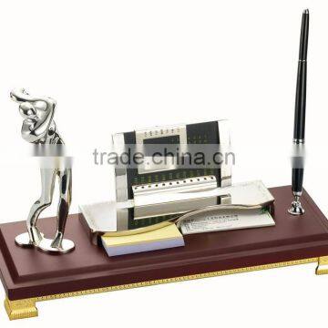 golf wood desktop for office gift clock
