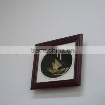 Wholesale 2015 new design High quality 3D arabic metal ship model frame with wooden frame
