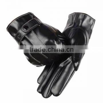 Touch screen leather gloves