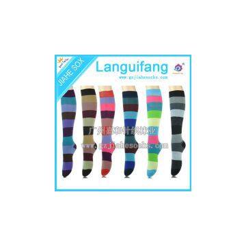 Rainbow Color Over Knee Girls Socks photo-2