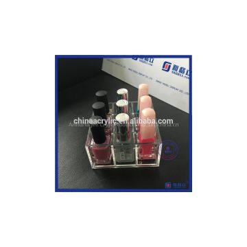 Square Clear Acrylic Nail Polish Display Case