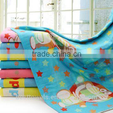 100%cotton high quality Yarn-dyed baby gauze bath towel