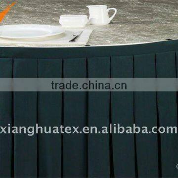 100% polyester plain design Banquet Table skirt