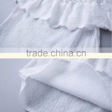 Wholesale Children Off Shoulder Full Blouse Design Solid Color Shirts Baby Girls New Style Lace Shirt
