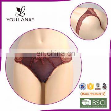 New Design Fitness Young Lady Brown Sexy Mature Women Panties G String