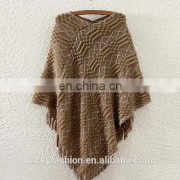 Women Irregular Tassel Sequined v Nick Fashion Sweater photo-2